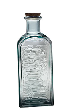 בקבוק לימונדה מרובע שקוף 29X12X12 זכוכית ספרדית