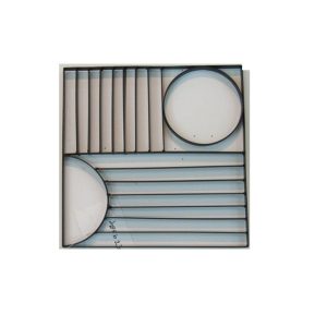 קישוט/תחתית מתכת שחורה מרובע