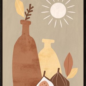 תמונה בצבעי חום אדמה מסגרת גוון wenge