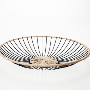 קערה שטוחה עשויה ראטן