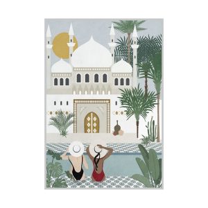 תמונה הדפס על קנבס נשים בבריכה