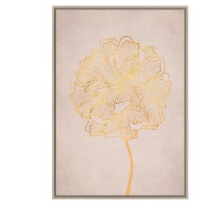 תמונת קנבס הדפס פרח זהב