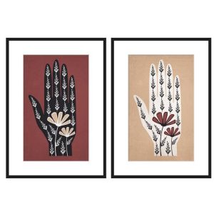 מקבץ 2 תמונות כף יד