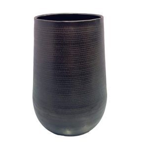 אגרטל צילינדר מתכת גוון שחור 31X20