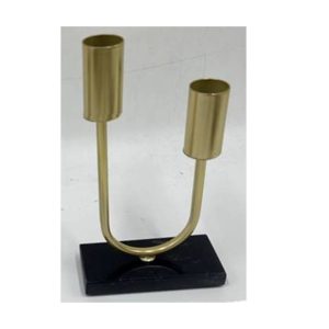 פמוט כפול בסיס שחור