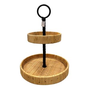 מעמד קומתיים עגול ציפוי רטן