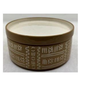 כלי אחסון קרמיקה ומכסה עץ 7.5X16