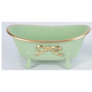 989301 אמבטיה מתכת גוון טורקיז וזהב