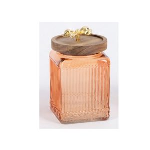 989389 צנצנת מכסה ועיטור דמוי זהב