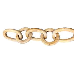 989434 שרשרת טבעות עץ