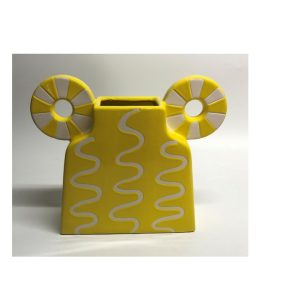 800460 אגרטל אומנותי צהוב