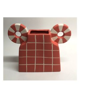 800461 אגרטל אדום ולבן